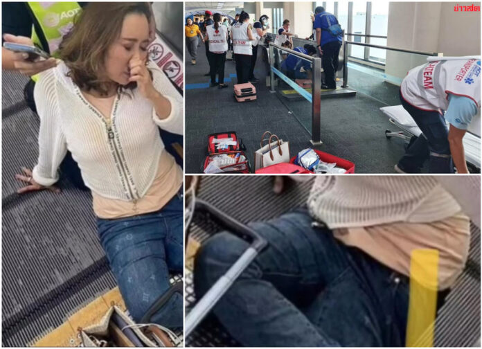 Pasajera pierde parte de la pierna en accidente en el aeropuerto de bangkok Yucatán Al Momento